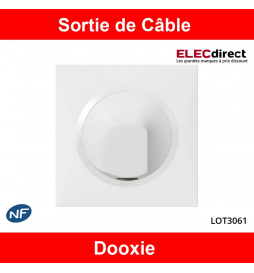 Legrand - Sortie de Câble Dooxie standard complète - Blanc - Réf : 600325 + 600801