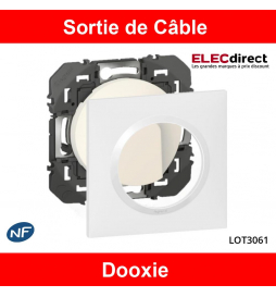 Legrand - Sortie de Câble Dooxie standard complète - Blanc - Réf : 600325 + 600801