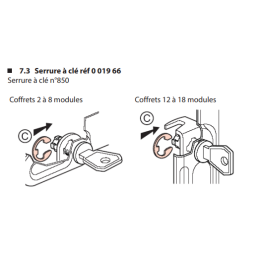 Legrand - Plexo³ - Coffret étanche + Serrure - 6 Modules - IP65/IK09 - Ref. : 001906+001966