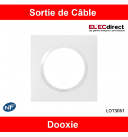 Sortie de câble complet Dooxie, LEGRAND, blanc