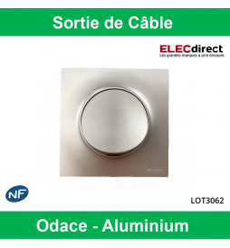 Schneider Odace - Sortie de câble Complète - Fixation VIS - Aluminium - Réf : LOT3062