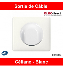 Legrand - Céliane - Sortie de Câble complète 16A - Blanc - Réf : LOT3064