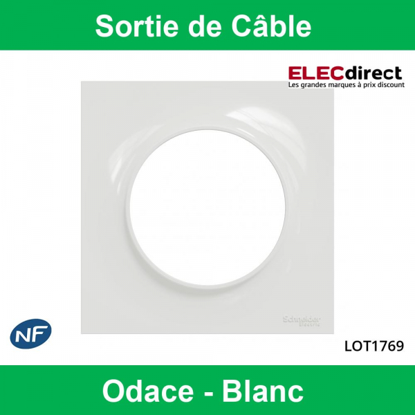 Sortie de câble ODACE Blanc Schneider Electric