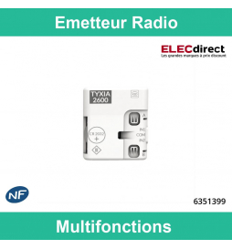 Delta Dore - Emetteur radio multifonctions - Commande éclairage, volets roulants et commande de scénario - Réf.: Tyxia 2600