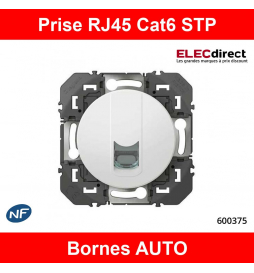 Legrand - Dooxie - Prise blindée RJ45 catégorie6 STP - blanc - Réf : 600375