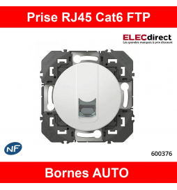 Legrand - Dooxie - Prise blindée RJ45 catégorie6 FTP - Finition Blanc - Réf : 600376