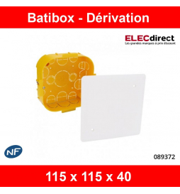 Legrand Batibox - Boîte pour dérivation 115x115x40 - 089372