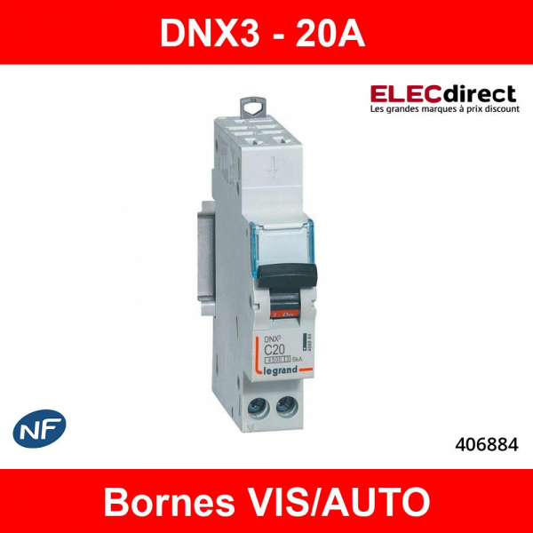 Disjoncteur LEGRAND 20A auto phase neutre - 406784 – EliteElecDeals