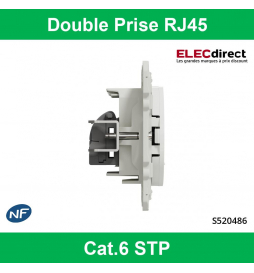 SCHNEIDER Odace Double Prise RJ45 CAT.6 STP Grade 3 - S520486