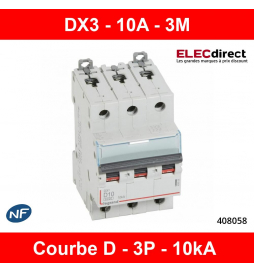 DISJONCTEUR MAGNETOTHERMIQUE DPX3 160 MT 3P 16A 25KA LEGRAND 420040 -  Cdiscount Bricolage