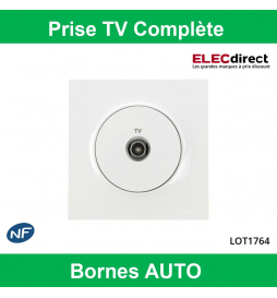Schneider Odace - Prise TV simple Complet - Réf : S520445 + S520702