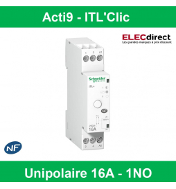 Schneider - ACTI 9 ITL Télérupteur silencieux - Unipolaire - 16A 1NO - Réf : A9C15032