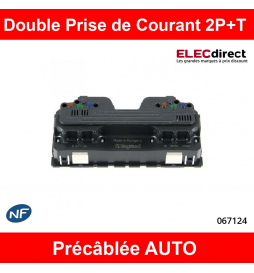 Legrand - Mécanisme Double PC 2P+T Céliane - 16A - Précâblée - Réf : 067124