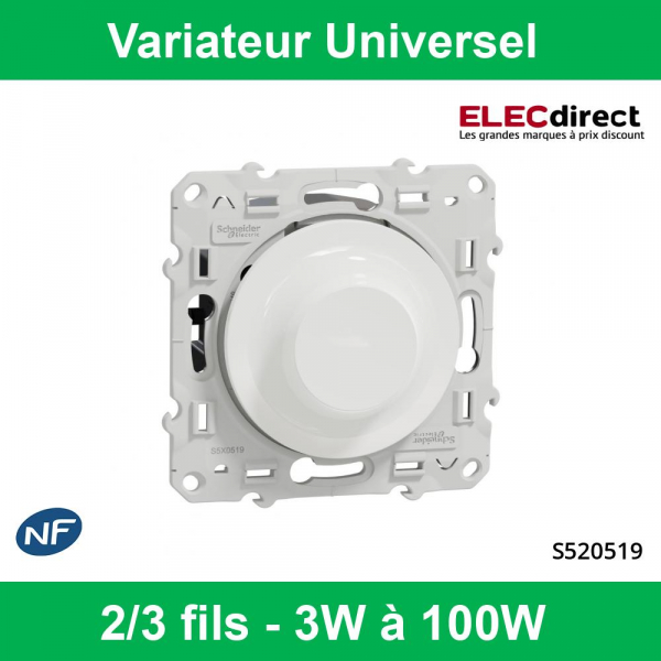 Schneider Electric Variateur lumière, blanc