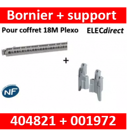 Legrand - Support de borniers - vide - 50 trous - pour coffrets Plexo³ 18M - 404821+001972