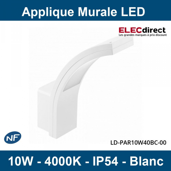 GTV Lighting - Applique murale LED Oprawa Paris - 10W - 4000K - Blanc - Réf : LD-PAR10W40BC-00