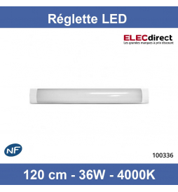 Miidex - Réglette LED 120 cm - 36W - 4000K - Réf : 100336