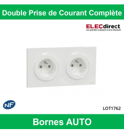 Prise avec terre complet Odace, SCHNEIDER ELECTRIC, blanc