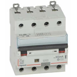 LEGRAND - Disjoncteur Différentiel  DX3  4P - 32A - C - 300MA - AC - Réf : 411208