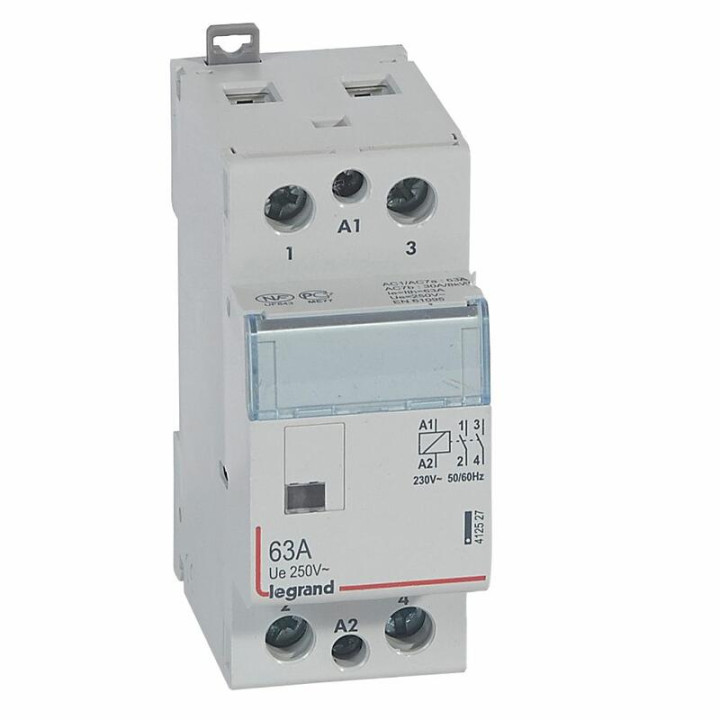 Legrand - Contacteur bobine 230V - 2P - 250V 63A - 2F - 2M - Réf : 412527