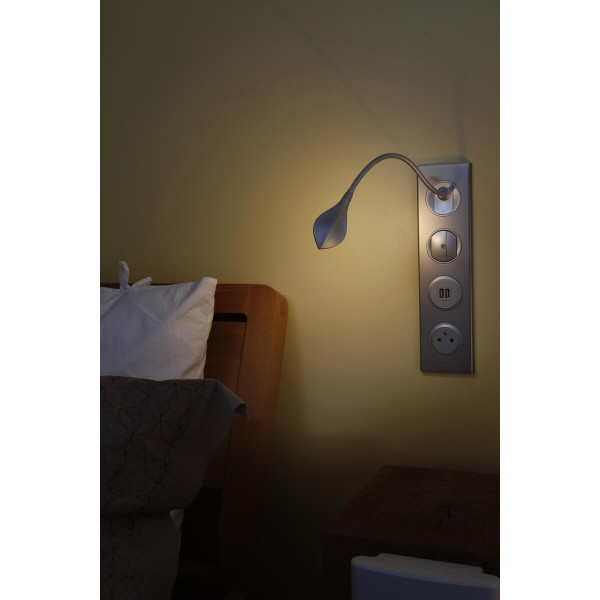 Legrand - Céliane -  Plaque métal 1 poste - finition Aluminium - Entraxe 71mm - Réf : 068921