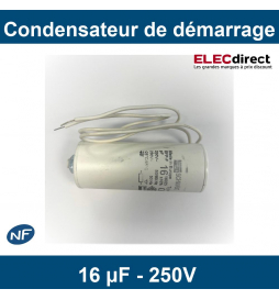 AS Schwabe - Condensateur de démarrage 16 µF - 250V - ±10% - Réf :