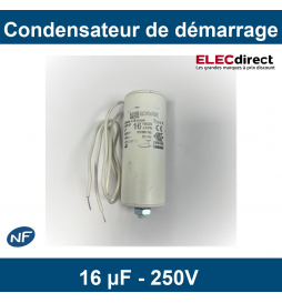 AS Schwabe - Condensateur de démarrage 16 µF - 250V - ±10% - Réf :