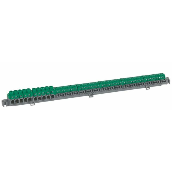 Legrand - Bornier IP2X à connexion automatique pour coffret Plexo³ 18M et XL³125 et XL³160 - longueur 385mm - Réf : 005054