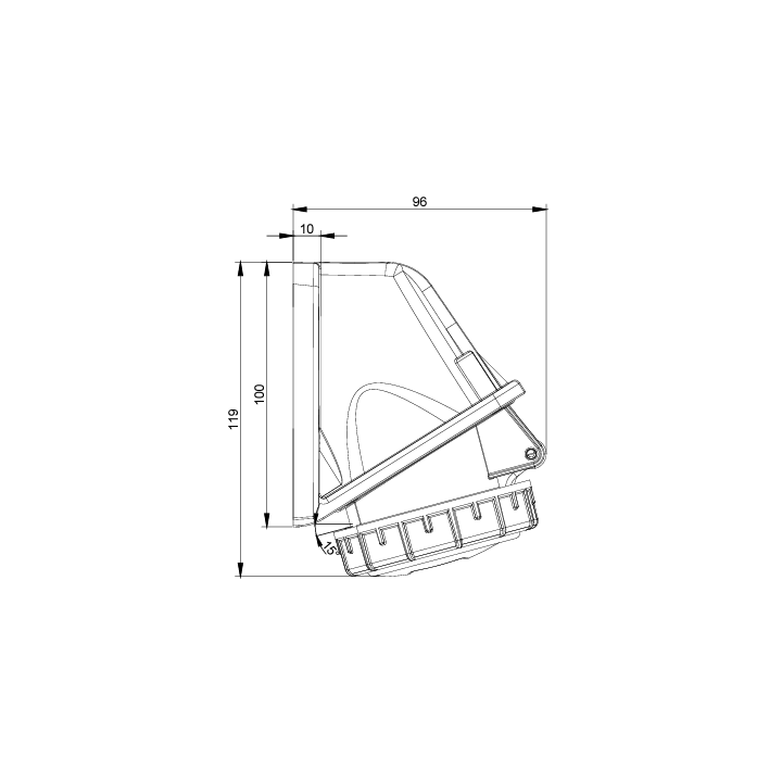 Digital - Prise de Courant Européenne socle 3P+T 16A - 380V IP 67 - Réf : 51712 (03822)