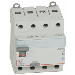 Legrand - Inter diff DX3 - ID 4P 25A - 30mA - AC - Réf : 411660