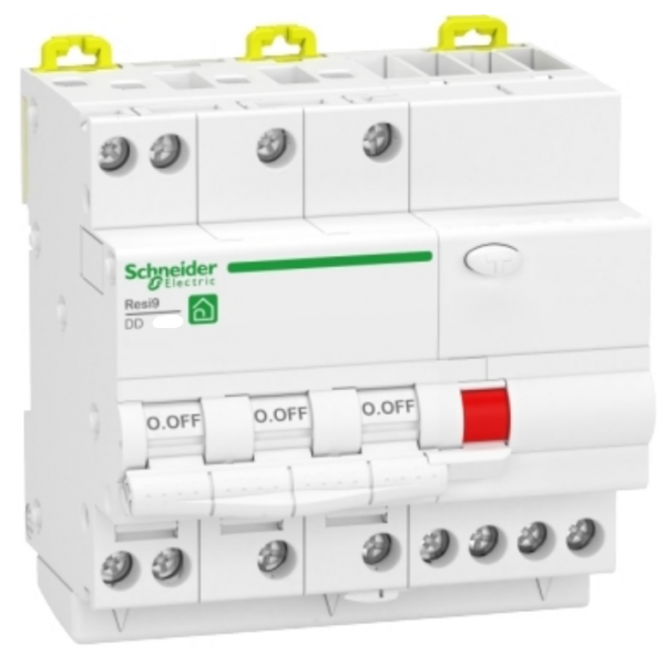 Schneider - Resi9 XP - disjoncteur différentiel - 3P+N - 10A - 30mA - courbe C - type Asi - Réf : R9PDCS10