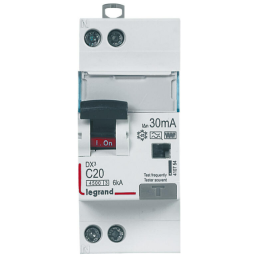 Legrand - Disjoncteur Différentiel - 1P+N - 20A - 30mA - Type F - DX³ 4500A/6kA - Vis/Vis -Réf : 410754