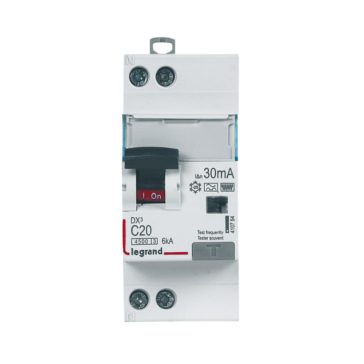 LEGRAND - Disjoncteur Différentiel DX3 P+N - 20A - 30mA - Type F -Réf : 410754