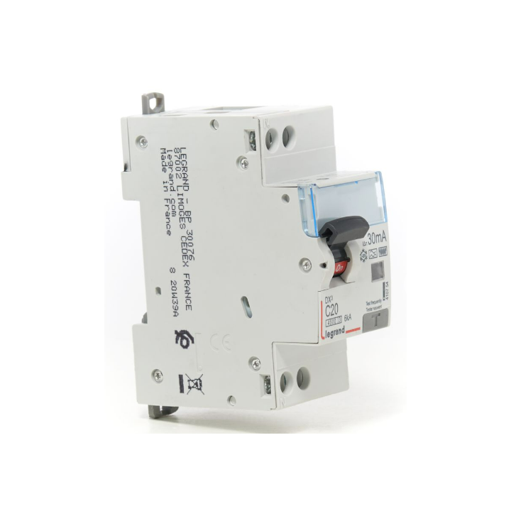 LEGRAND - Disjoncteur Différentiel DX3 P+N - 20A - 30mA - Type F -Réf : 410754
