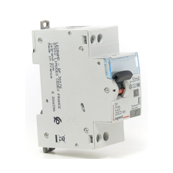 LEGRAND - Disjoncteur Différentiel DX3 P+N - 20A - 30mA - Type F -Réf : 410754