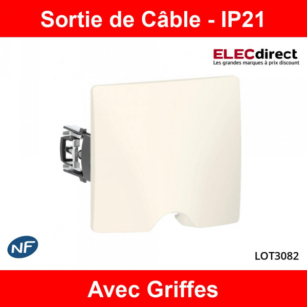 Legrand - Sortie de câble IP21 Dooxie à Griffes - finition Blanc - Réf : LOT3082