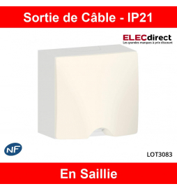 Legrand - Sortie de câble IP21 Dooxie en Saillie - finition Blanc - Réf : LOT3083