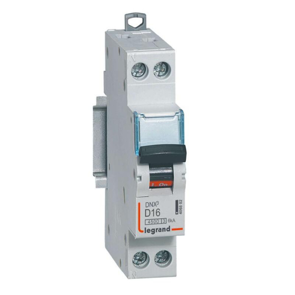 Legrand - Disjoncteur courbe D 16A DNX3 - Ph+N - 1M - Réf : 406802