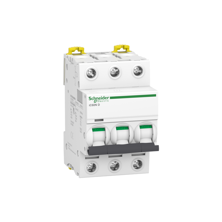 Schneider - Acti9 - iC60N - Disjoncteur - 3P - 16A - 6kA - courbe D - Réf : A9F75316
