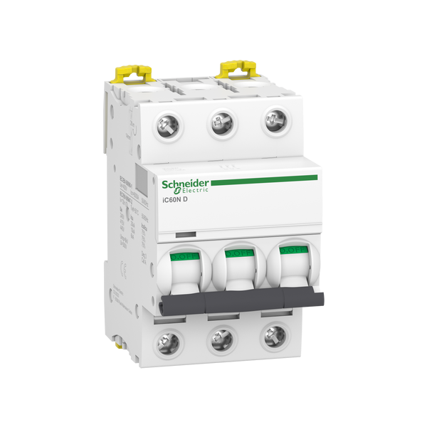 Schneider - Acti9 - iC60N - Disjoncteur - 3P - 20A - 6kA - courbe D - Réf : A9F75320