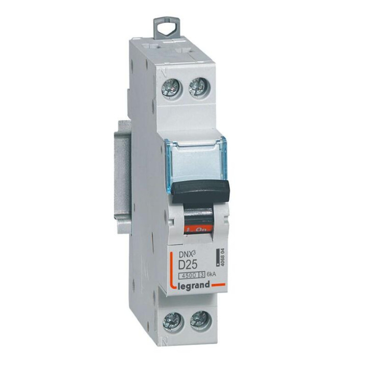 Legrand - Disjoncteur courbe D 25A - DNX3 - PH+N - 1M - Réf : 406804