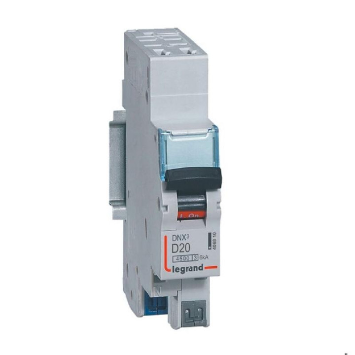 Legrand - Disjoncteur AUTO courbe D 20A DNX3 - Ph+N - 1M - Réf : 406810