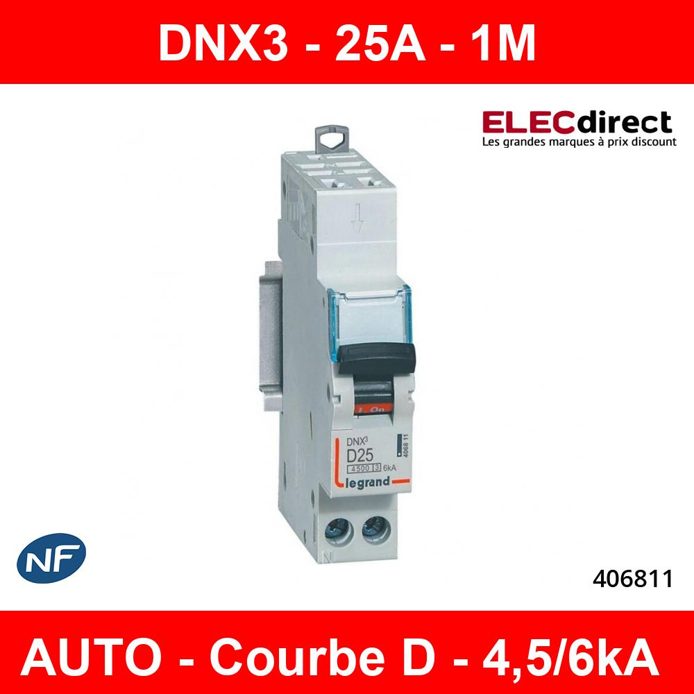 Legrand - Disjoncteur DNX³ - Bornes auto - 6A - 1P+N 230V~ - 4500