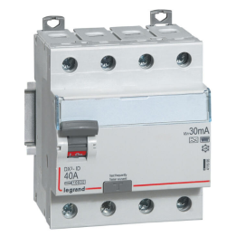 Legrand - Inter diff DX3 - ID 4P 40A - 30mA - F - Réf : 411695