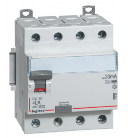 Legrand - Inter diff DX3 - ID 4P 40A - 30mA - F - Réf : 411695
