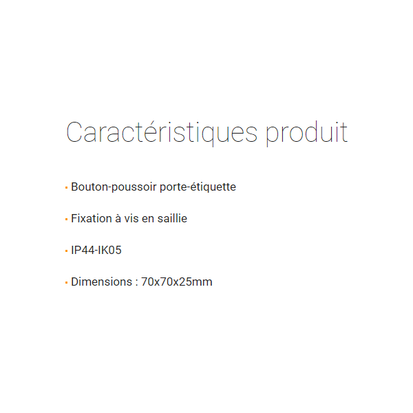 Legrand - Bouton poussoir porte-étiquette - 041647