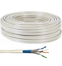 CAE - Câble Grade 3 TV F/FTP - 1x4P LSZH CCA - Couronne 100M - Réf : G3TV41