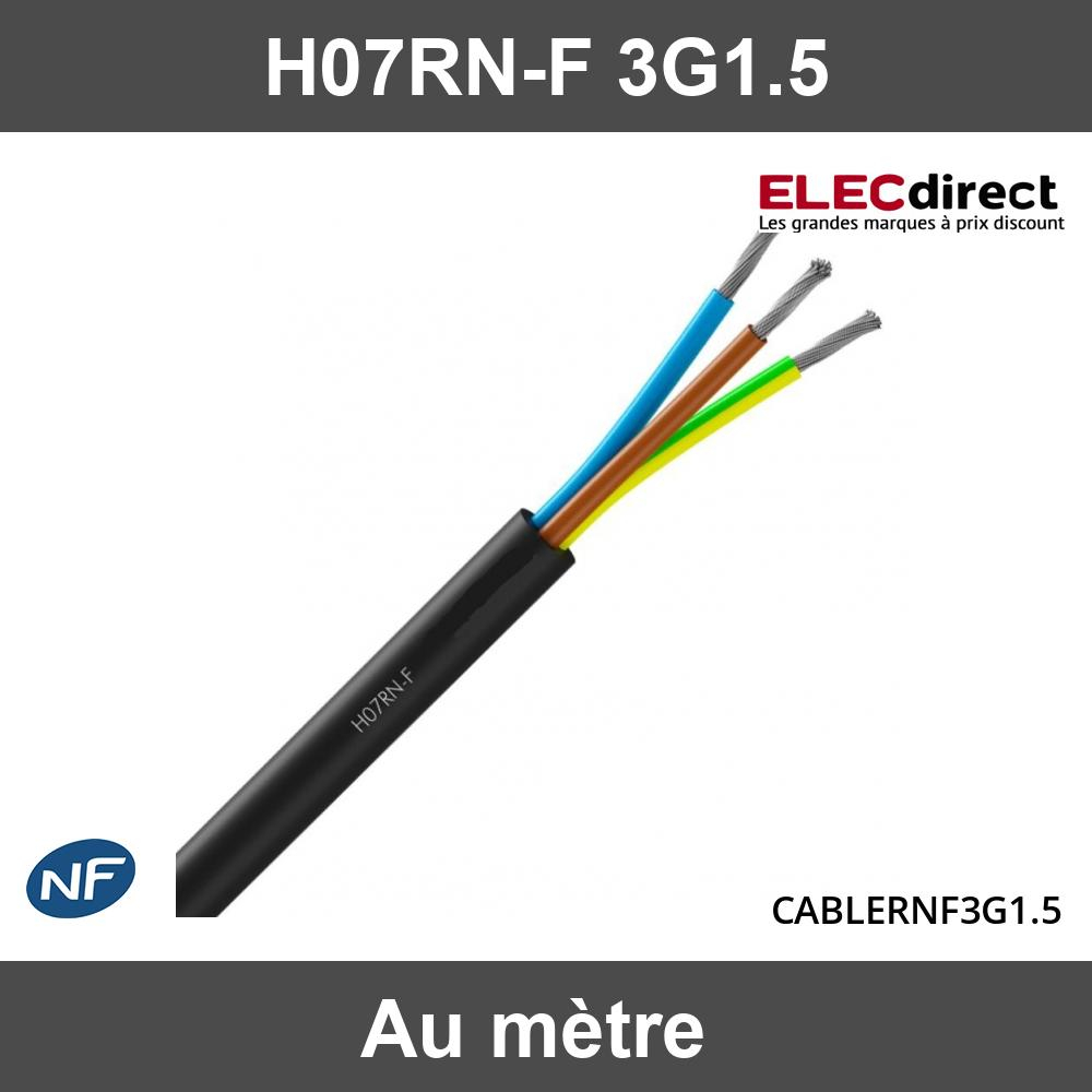 Câble HO7RNF 3G1,5mm² - Câble souple qualité industrielle