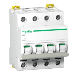 Schneider - Acti9, iSW interrupteur-sectionneur 4P 40A 415VAC - Réf : A9S65440
