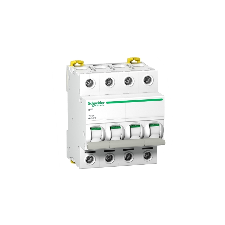 Schneider - Acti9, iSW interrupteur-sectionneur 4P 40A 415VAC - Réf : A9S65440